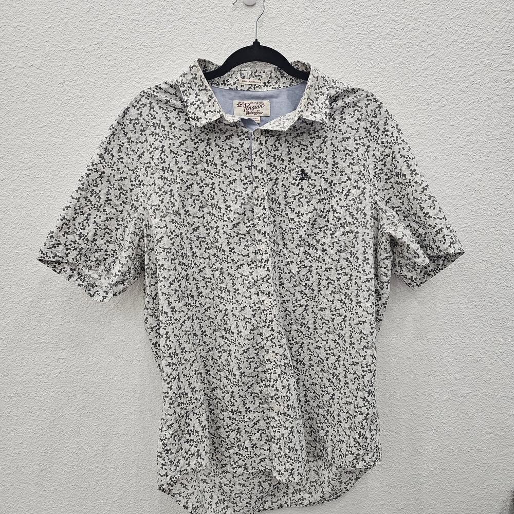 Men's Penguin Camo Patterned Shirt Slim Fit